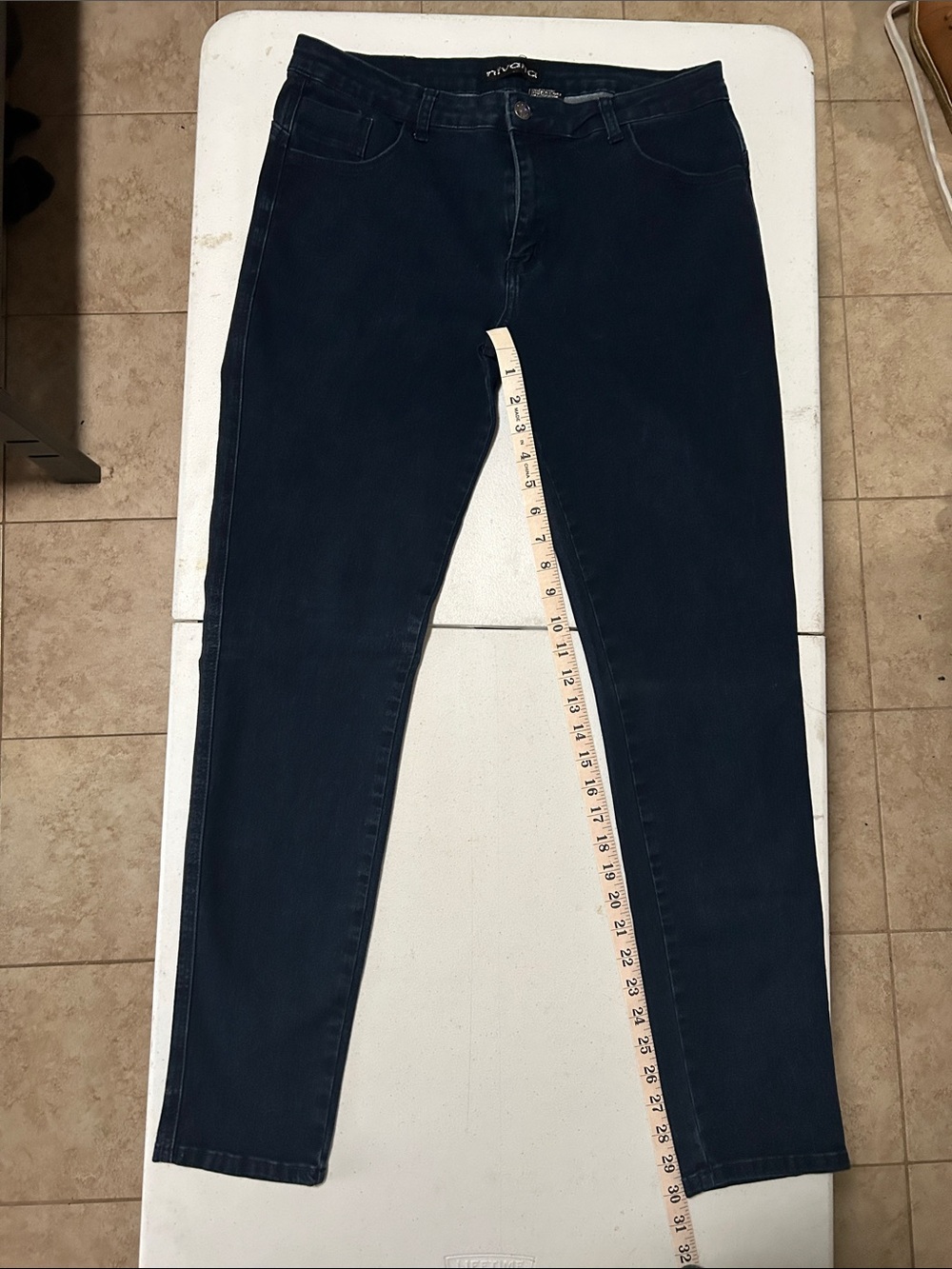 Women's Dark Navy Skinny Jeans — Stretch Slim Fit